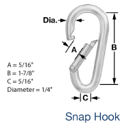 Batting Cage Snap Hook